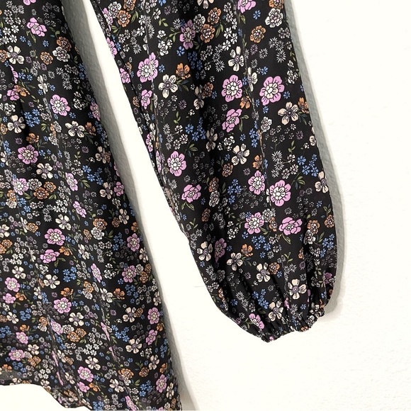 Anthropologie All in Favor square neck open back long sleeves mini dress size XS - Picture 3 of 10